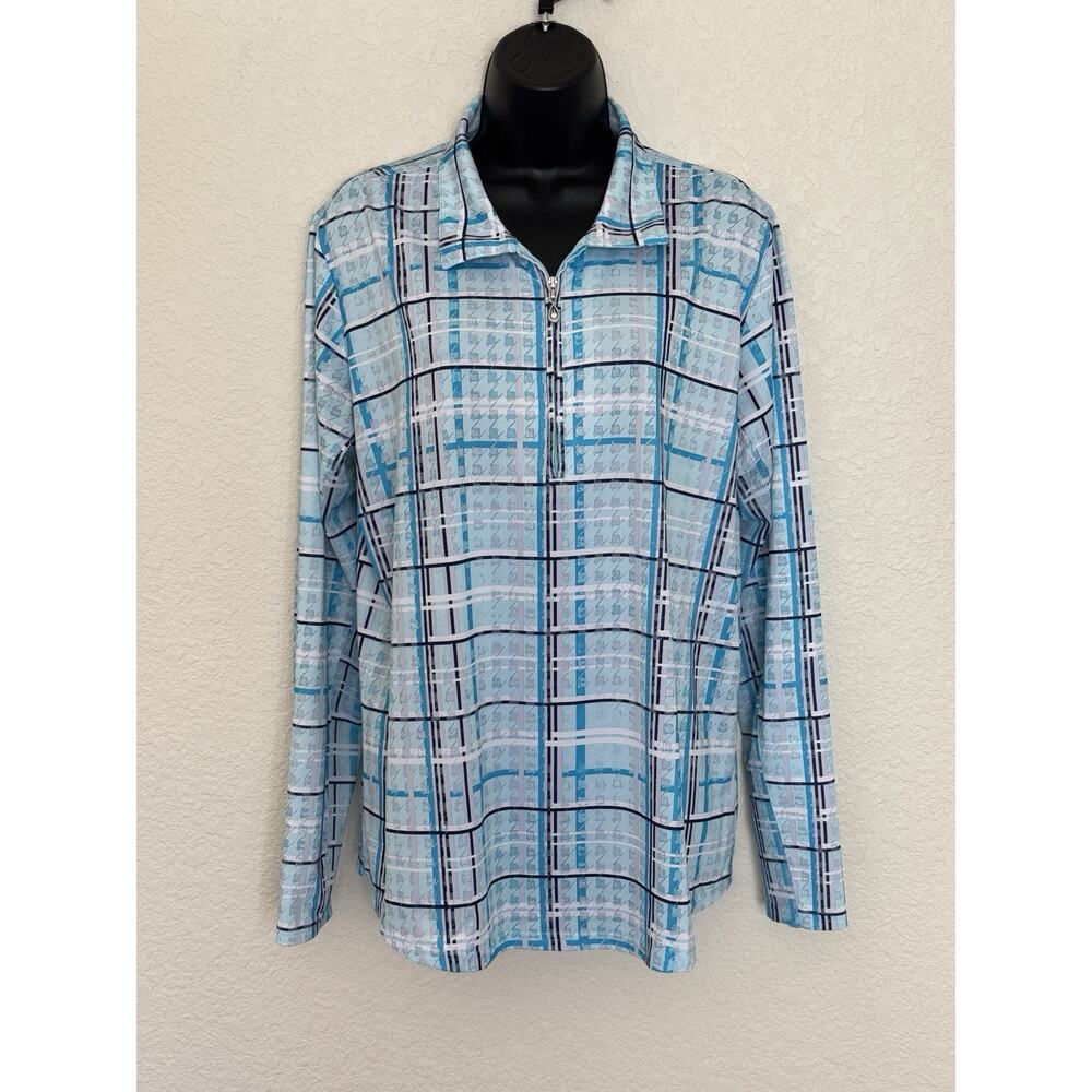 San Soleil UPF Golf Top 1/4 Zip Long Sleeve Pickleball Tennis Outdoor, XL